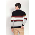 100%Cashmere Winter Stiped Knitting Men Jumper Sweater